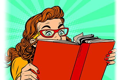 automotive finance contract read by a female